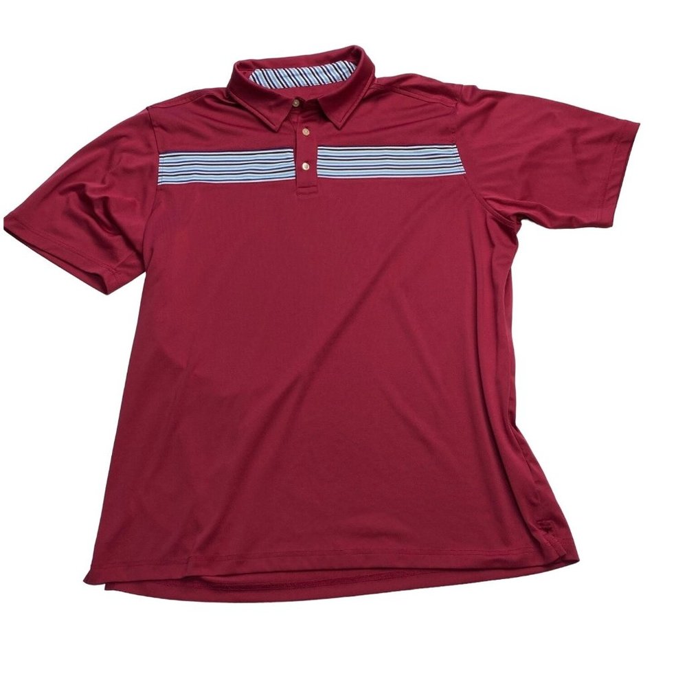 Bolle Golf Tech Men's Maroon Golf Pole Size XXL b-tech Striped